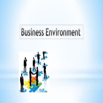 Overview of Business Environment