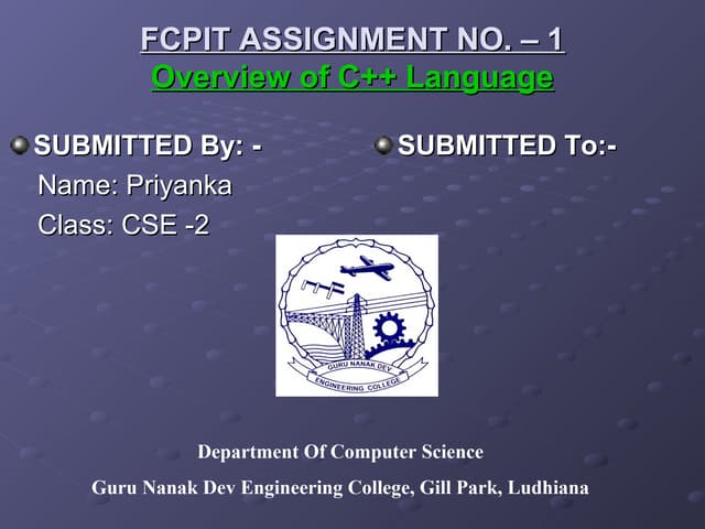 Overview of c++ | PPT