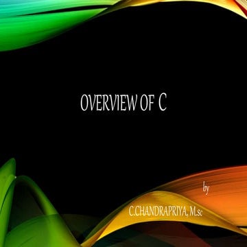 Overview of c | PPT