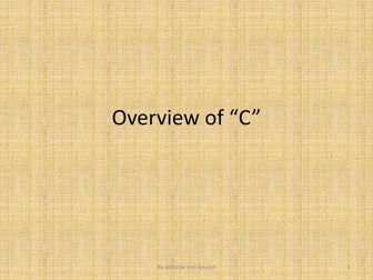 Overview of c (2)