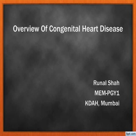 Overview of congenital heart disease