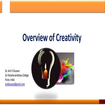 Overview of Creativity