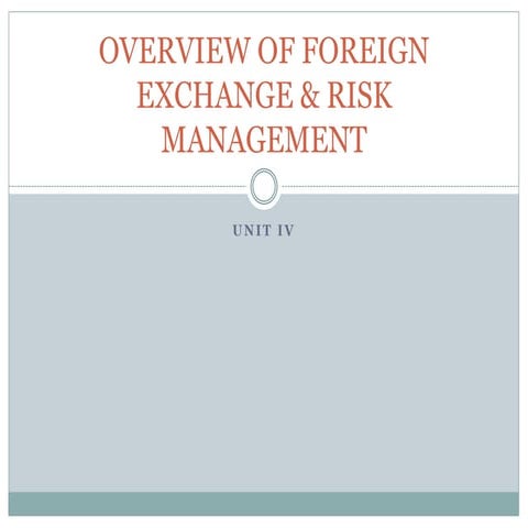Managing Currency Risk | PPTX