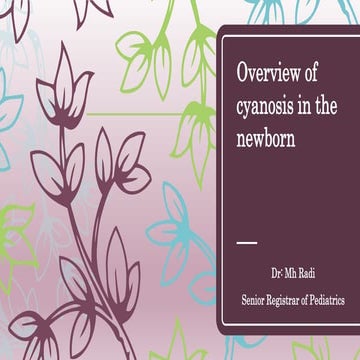 Overview of cyanosis in the newborn