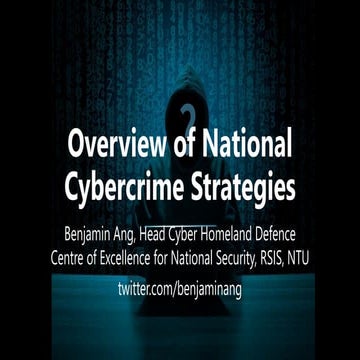 Overview of national cybercrime strategies