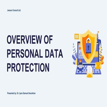 OVERVIEW OF DATA PROTECTION AND PRIVACY.pptx | Business | Business and ...