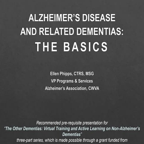 OVERVIEW OF DEMENTIA