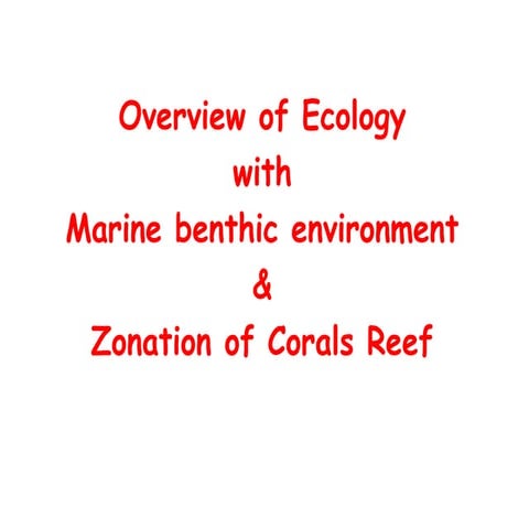 Overview of ecology.