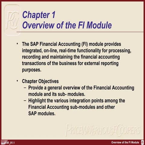 SAP Overview of FI