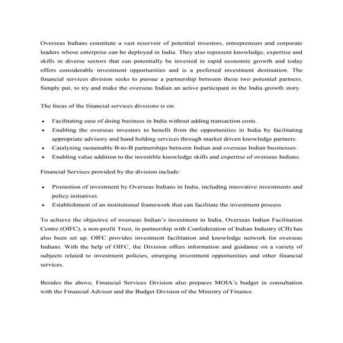 Overview of financial services