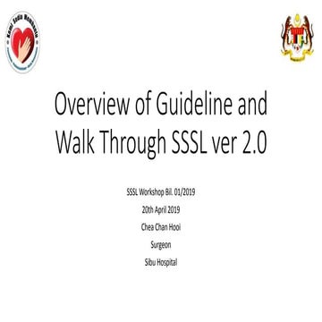 Overview of Guideline and Walk Through SSSL ver 2.0 | PPTX