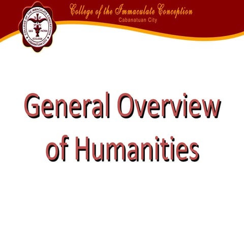 Overview of humanities