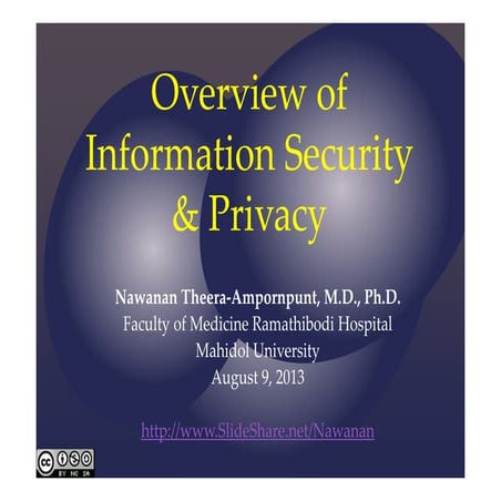 Overview of Information Security & Privacy
