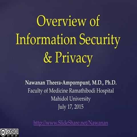 Overview of Information Security & Privacy