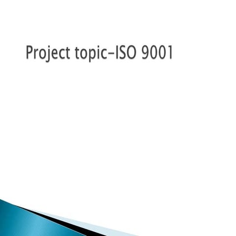 Overview of iso 9001
