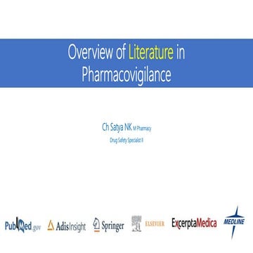 Overview of Literature in  Pharmacovigilance