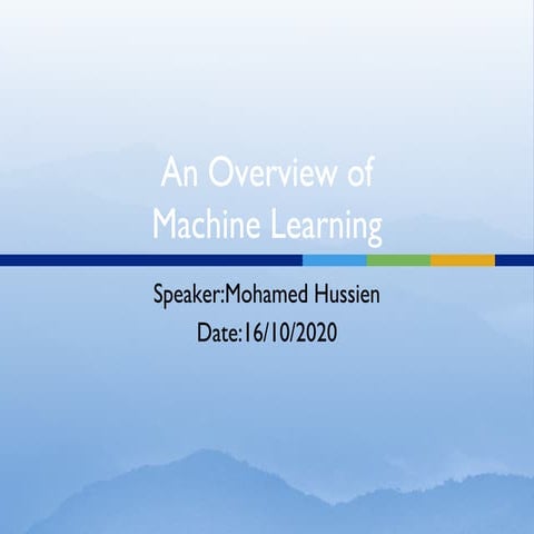 Overview of machine learning