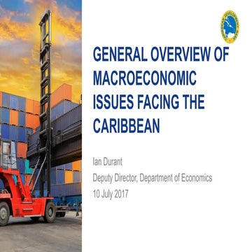 Overview of Macroeconomic Issues Facing the Caribbean
