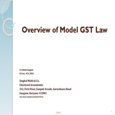 Overview of Model GST Law | PDF