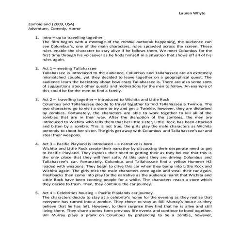 Overview of narrative