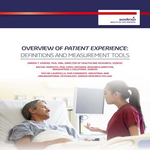 Overview of Patient Experience Definitions and Measurement Tools