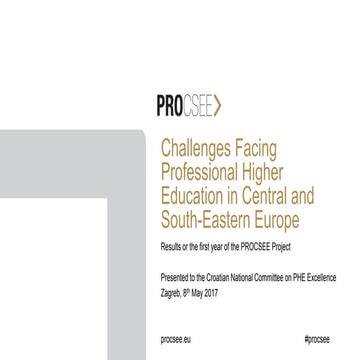 Challenges Facing Professional Higher Education in Central and South-Eastern ...