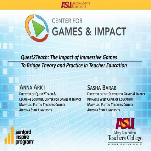 Quest2Teach: The Impact of Immersive Games to Bridge Theory & Practice in Teacher Education