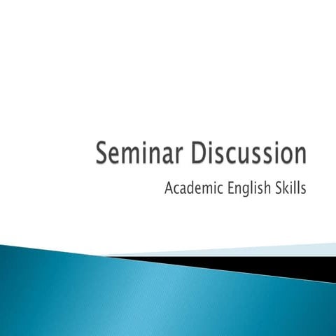 Overview of seminar assessment