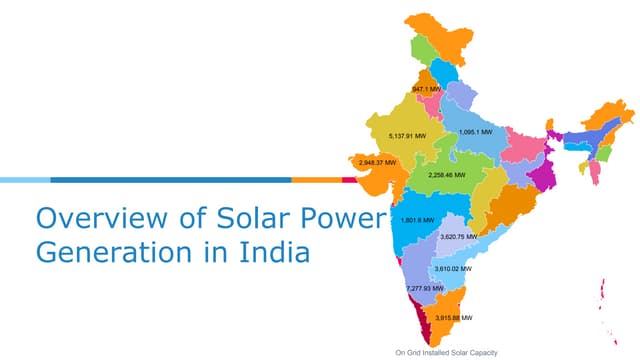 Overview of solar power generation in india