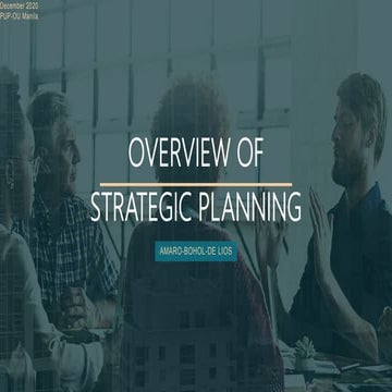 Overview of strategic planning