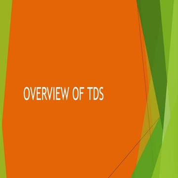 Overview of TDS