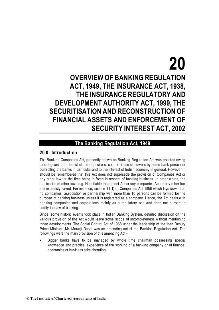 Overview of the banking regulation act etc