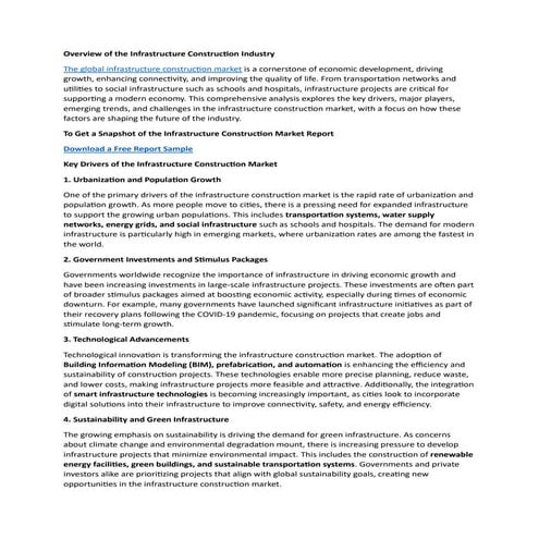 Infrastructure vs. Construction: Understanding the Key Differences | PDF