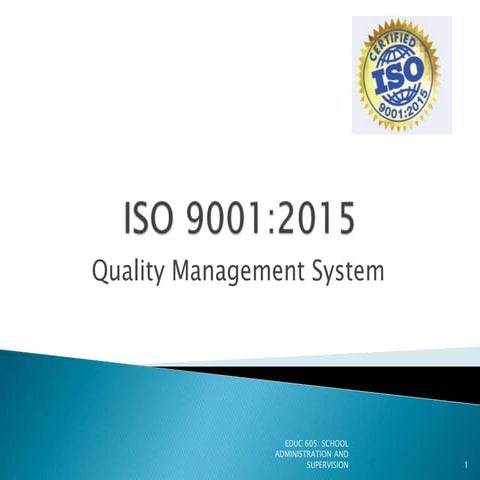 Overview of the iso 9001:2015