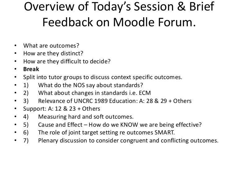 Overview Of Today s Session Brief Feedback