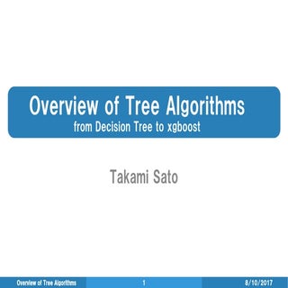 Overview of tree algorithms from de...