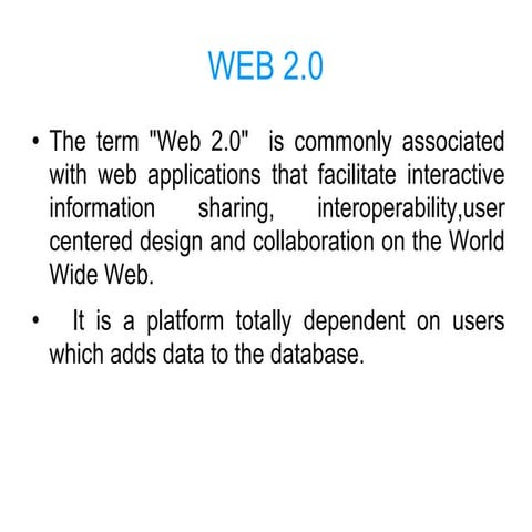 Overview Of Web 2 0
