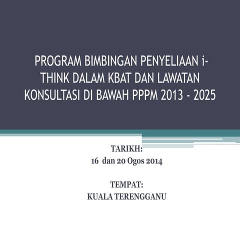 Overview Program i-THINK Dalam KBAT