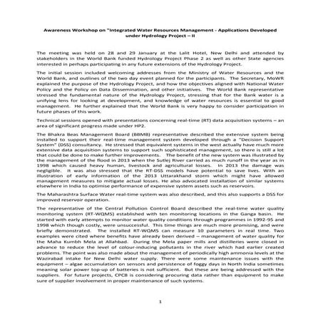 Overview of workshop