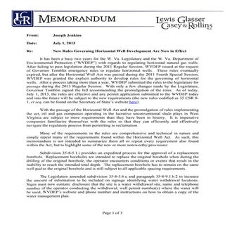 Summary of New Rules for Horizontal...