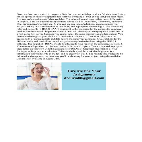 Overview You are required to prepare a Data Entry report which provide.docx