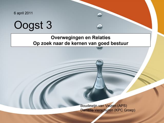 Overwegingen en relaties