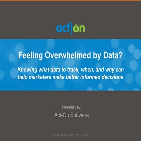 Feeling Overwhelmed by Data?