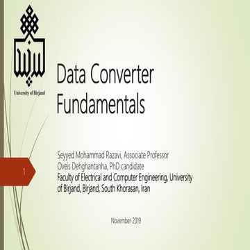 Data Converter Fundamentals presented by Oveis Dehghantanha | PPT