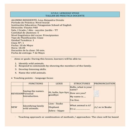 Kindergarden Lesson Plans - Oviedo