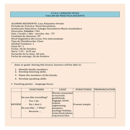 Oviedo   tpd 2017 - lesson plans from 1 to 8