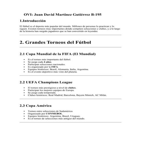 Los Torneos Más Importantes del Fútbol y las Leyendas del Deporte