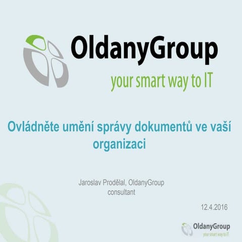 Webinář: Ovládněte umění správy dokumentů ve vaší organizaci