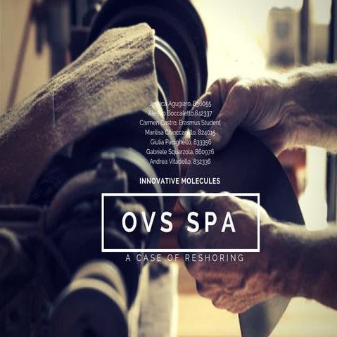 OVS Spa - A case of reshoring | PDF