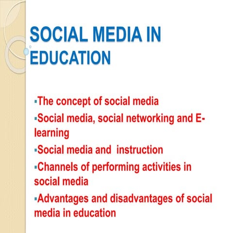 Social Media in Education